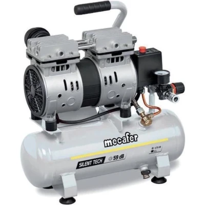 Afbeelding van MECAFER Stille compressor 425513 6L 0,5HP Grijs