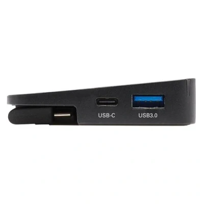 Image de Eaton Tripp Lite Series Triple Monitor USB C Dock Docking Station with 4K HDMI &amp; DisplayPort, VGA A/C, GbE, 100W PD, Black d&#039;accueil 3.1 / Thunderbolt 3 VGA, HDMI, DP 1GbE