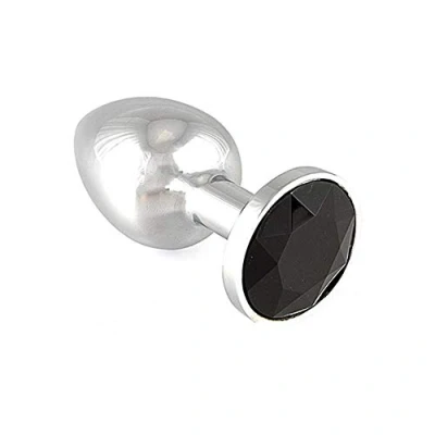 Afbeelding van Rimba Bondage Play Buttplug XS met zwart kristal