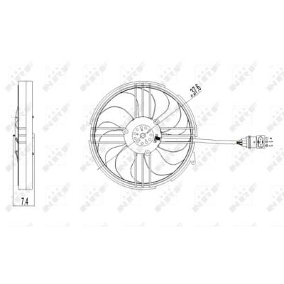 Afbeelding van Koelventilatorwiel NRF 47409