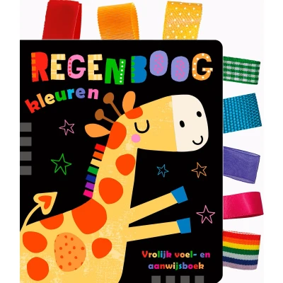 Afbeelding van Uitgeverij witte leeuw voel en aanwijsboek regenboogkleuren