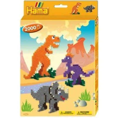 Image de Boîte de perles midi Hama Le monde des dinosaures