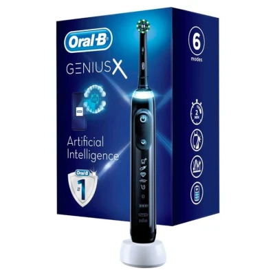 Image de Brosse a Dents Ã‰lectrique Rechargeable Oral B Genius X 1 Manche Noir Brossette