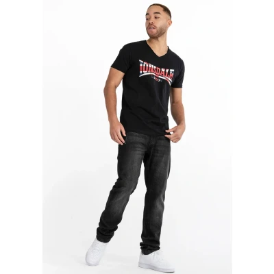 Afbeelding van Lonsdale Normale Passform Stanydale Tshirt print, Heren, Maat: Large, Black red white