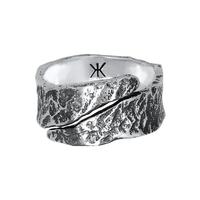 Afbeelding van Kuzzoi USED LOOK Ring, Heren, Maat: 62, Schwarz