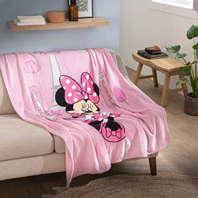 Afbeelding van Disney Minnie Mouse Fleece deken Shopping 110 x 140 cm Polyester