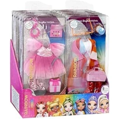 Afbeelding van Rainbow High Fashion Pack willekeurig assortiment, inclusief 1 complete outfit, schoenen, sieraden en speelaccessoires, veel plezier bij het mengen vormgeven, voor kinderen vanaf 4 jaar