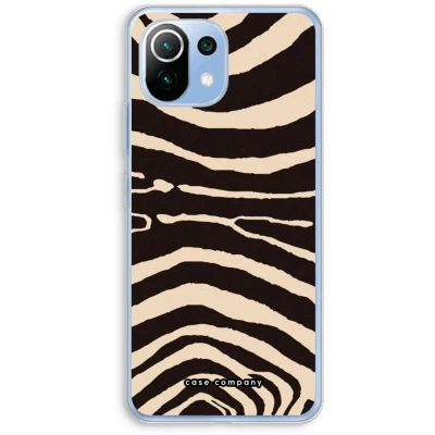 Afbeelding van Case Company® hoesje geschikt voor Xiaomi Mi 11 Lite Arizona Zebra Soft Cover Telefoonhoesje Bescherming aan alle Kanten en Schermrand