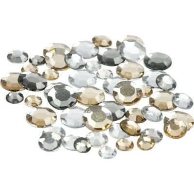 Afbeelding van Creative Strasstenen Rond 6x9x12mm Goud/zilver 360 Stuks