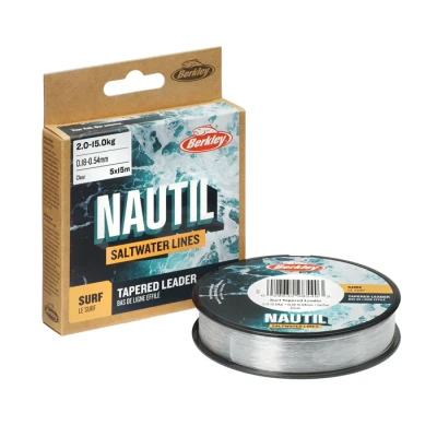 Afbeelding van Berkley Nautil Tapered Leader 5x15m .18 .54 Clr Leaders