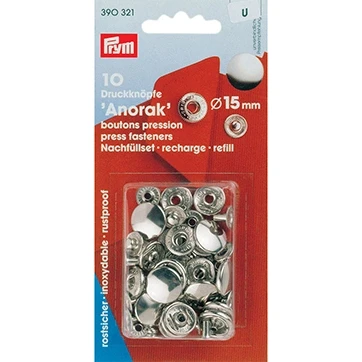 Afbeelding van Zilver Prym Anorak Navulling 15mm Knopen