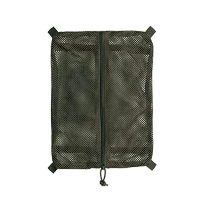 Afbeelding van Mil Tec mesh opbergtas met velcro strips, large, legergroen