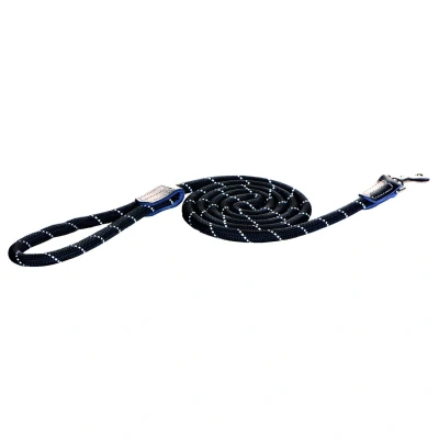 Afbeelding van Rogz Rope Lijn Lang Zwart Hondenriem 180X0.9 cm