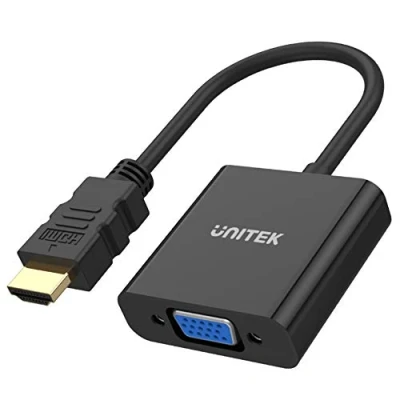 Afbeelding van Adapter HDMI naar VGA met Audio Unitek Y 6333 Zwart