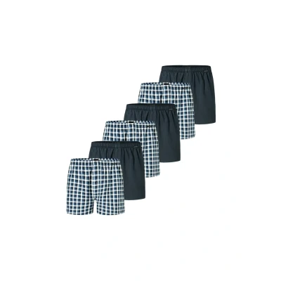 Afbeelding van Schiesser 6ER PACK WEB Boxershorts Blau dunkelblau, Heren, Maat: Large, dunkelblau