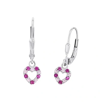 Afbeelding van Princess Lillifee Oorbellen Oorsieraden, met Zirconia synth., 2,1 cm, Roze, Hart, Geleverd in een juwelen geschenkverpakking, 9082650