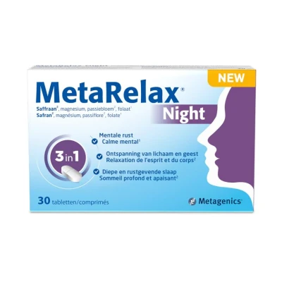 Afbeelding van Metagenics MetaRelax Nacht Tabletten 30TB