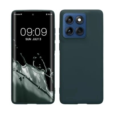 Afbeelding van kwmobile telefoonhoesje geschikt voor Motorola Edge 60 Hoesje smartphone Back cover in leisteen
