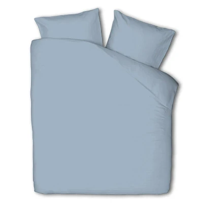 Afbeelding van Dekbedovertrek Luna Uni Lits jumeaux (240 x 200/220 cm) Lichtblauw Koopjedeal.nl Altijd de beste deal