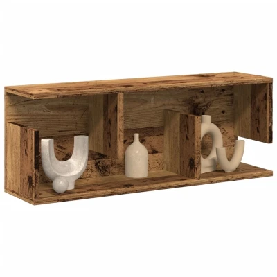 Afbeelding van vidaXL Wandkast 80x20x30 cm bewerkt hout oud houtkleurig