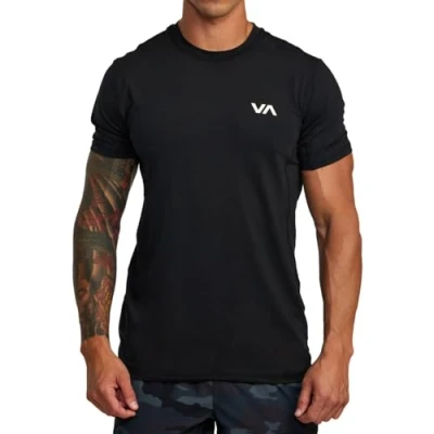 Afbeelding van RVCA Sport VENT HAUT Manches Courtes Tshirt print, Heren, Maat: Small, Black