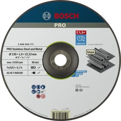 Image de BOSCH 2608600711 disque à tronçonner curved Expert pour Inox Rapido AS 46 T, 230 x 19 mm