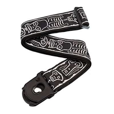Image de Sangle guitare avec lock Joe Satriani 5cm Planet Waves Skull &amp; Bones
