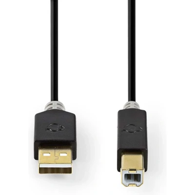 Afbeelding van Nedis Ccbw60100At30 Kabel Usb 2.0 A Male B 3,0 M Antraciet