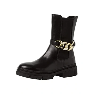 Afbeelding van Tamaris Mini Chelsea Boots Black/Gold 40