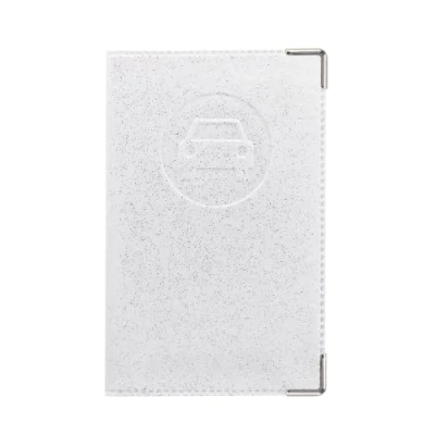 Afbeelding van Color Pop® Papierhouder voor de auto gemaakt in Frankrijk PVC Disco Frans papier grijze kaart en nieuwe rijbewijs, Wit, H x B D: 13,8 9 0,5 cm,, klassiek