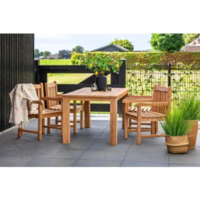 Afbeelding van Teak Dinner Tafel Rustiek 180 L180xb90xh80 cm