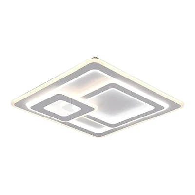 Afbeelding van Trio leuchten LED Plafondlamp Plafondverlichting 76W Aanpasbare Kleur Afstandsbediening Dimbaar Vierkant Wit Aluminium