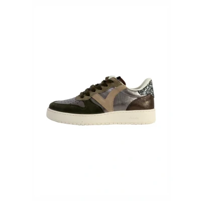 Afbeelding van Victoria Shoes Sneakers laag, Dames, Maat: 37, Kaki Leer