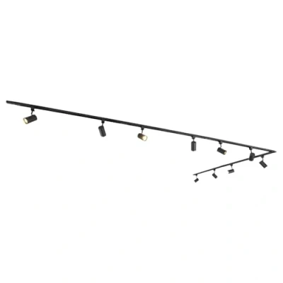 Afbeelding van Focus III 1 Fase Railverlichting GU10 500cm L vorm 10 spots Railsysteem Zwart