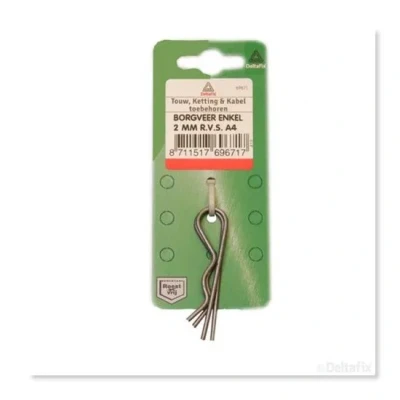 Afbeelding van Borgveer 2mm rvs 2st Deltafix