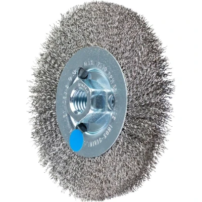 Afbeelding van PFERD 43502202 Ronde borstel ongetordeerd RBU Ø 115 x 12 mm M14 roestvrijstalen draad 0,30 voor haakse slijpers 1 stuk(s)