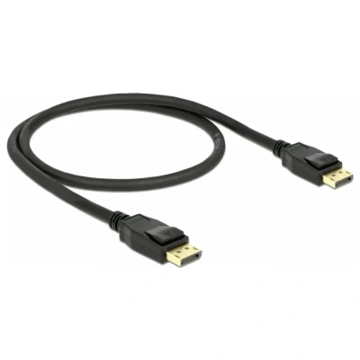 Afbeelding van Delock 85506 DisplayPort kabel Aansluitkabel stekker 50 cm Zwart Vergulde steekcontacten, Verdraaid, Afgeschermd (drievoudig), 4K UHD