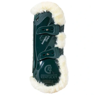 Afbeelding van Kentucky Peesbeschermers Bamboo Elastic Vegan Sheepskin Donker Groen S