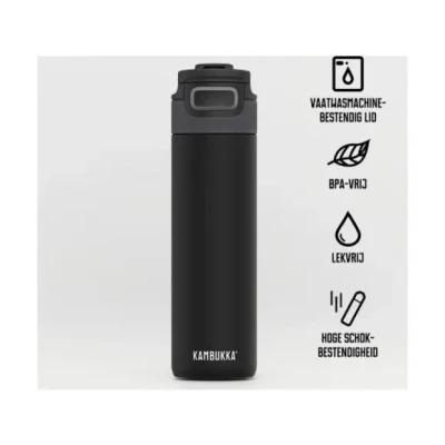 Afbeelding van Kambukka Elton geïsoleerde waterfles 600ml Nightfall met 3 in 1 lid en makkelijke reiniging drinkfles