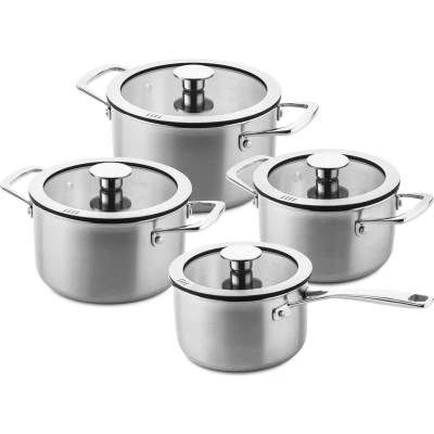Afbeelding van DUCQ Pannenset 4 delig Downdraft 3 laags