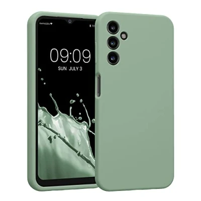 Afbeelding van kwmobile telefoonhoesje geschikt voor Samsung Galaxy A14 5G TPU backcover met siliconen coating Smartphone case in vintage groen