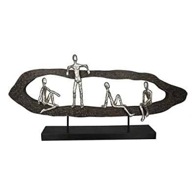 Afbeelding van Casablanca by Gilde, Deco object, Sculptuur Hangplek (75 x 10 35 cm)