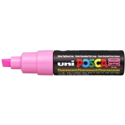 Afbeelding van Uni ball Paint Marker Op Waterbasis Posca Pc 8k Fluo Roze Paintmarker
