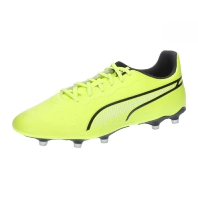 Afbeelding van PUMA King Match Fg/Ag Voetbalschoenen, uniseks, ELECTRIC LIME BLACK
