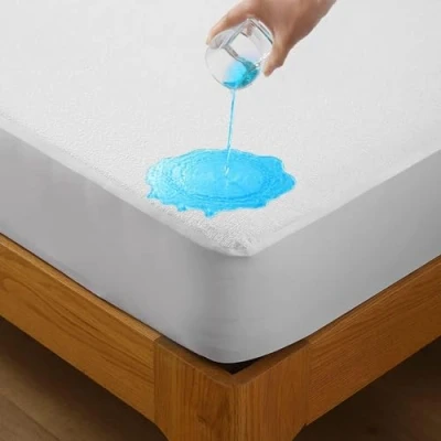 Afbeelding van Bedecor Katoenen matrasbeschermer, waterdicht en ademend, matrashoes, anti mijt, hypoallergeen (140 x 190/200 cm)