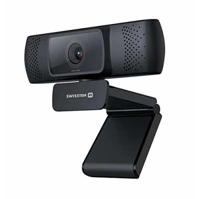 Afbeelding van Swissten Webcam Full HD 1080P Zwart