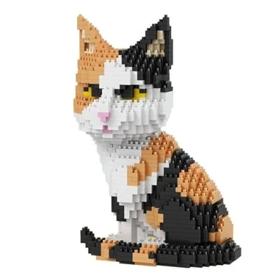 Afbeelding van Balody Kat zitten. Figuur te monteren met nanoblokken. 1300 stuks.