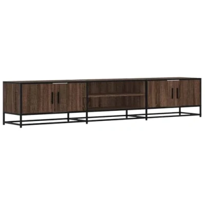 Afbeelding van vidaXL Tv meubel 210x35x41 cm bewerkt hout bruin eikenkleurig