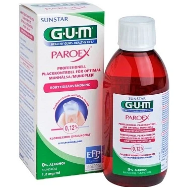 Afbeelding van 4x GUM Mondspoelmiddel Paroex 300 ml