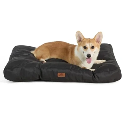 Afbeelding van Bedsure Hondenkussen, middelgroot, waterdicht, hondenmat van Oxford stof, matras voor honden, M, zwart (75 x 50 10 cm)
